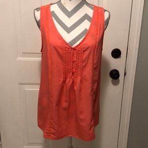 Merona sleeveless button pleated top